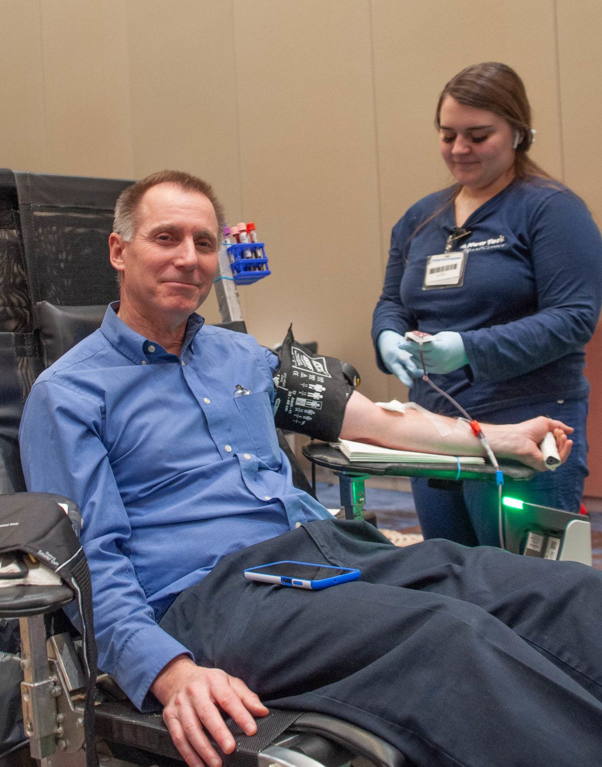 If one pic had to come out clear, I'm glad it was of Rotarian Gary Silverman donating blood at the 45th annual WSUL 98.3 Heart-A-Thon. The event was held at Resorts World Catskills last weekend. Apologies to literally everyone else.